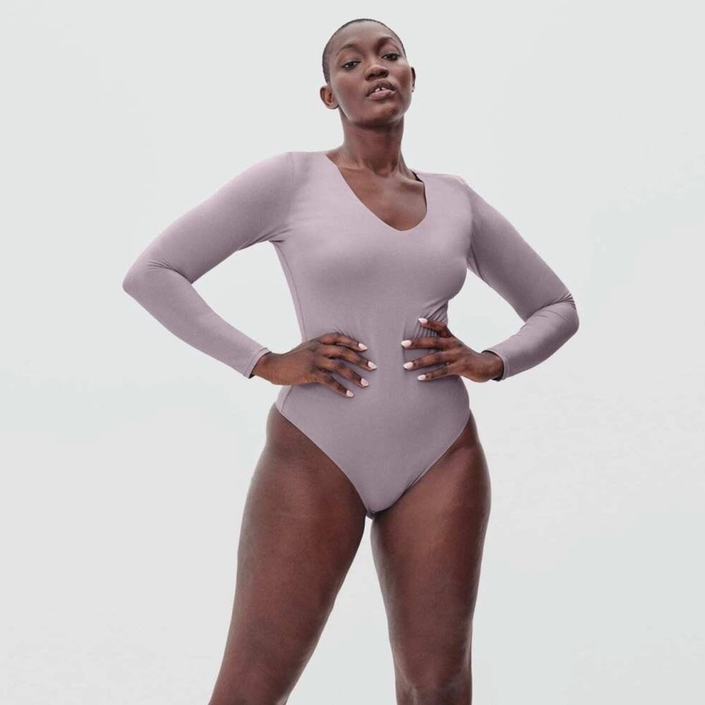 Everlane Long Sleeve Thong Bodysuit